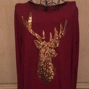 Sequined Reindeer Dress